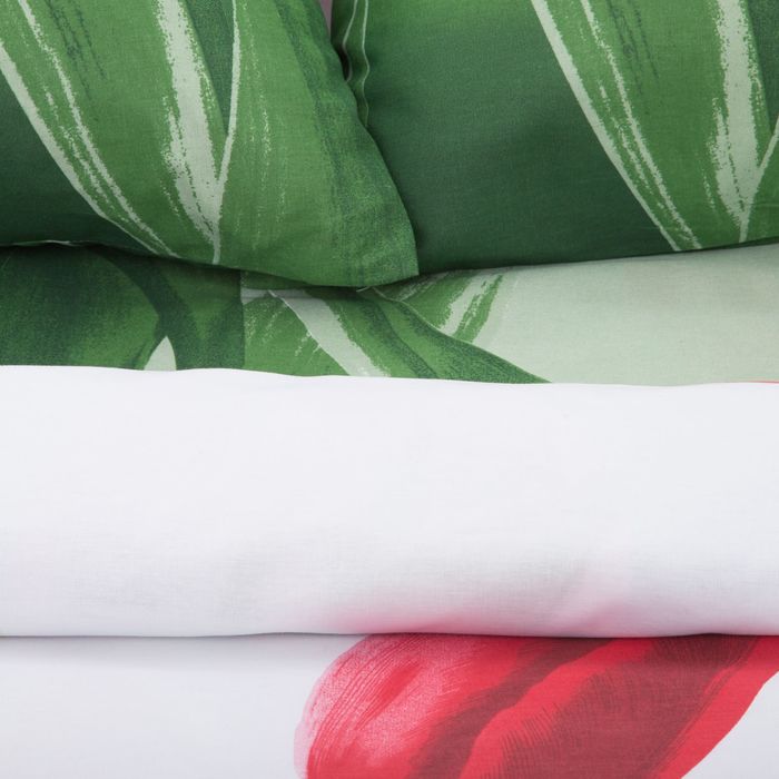 Постельное бельё "Этель" дуэт Тюльпаны 143х215 см - 2 шт., 220х240 см, 70х70 см - 2 шт, 100% хлопок, бязь 125 г/м²