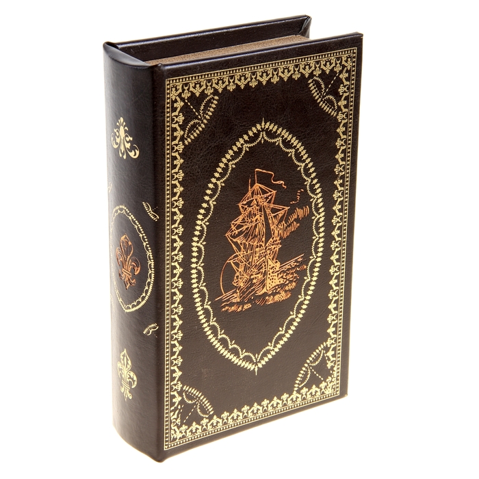 Шкатулка-книга "Золотой парусник"