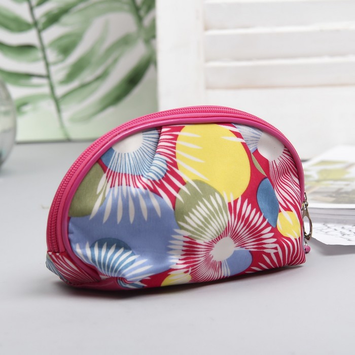 Косметичка-сумочка "Звездопад", с ручкой, 1 отдел, цвет малиновый