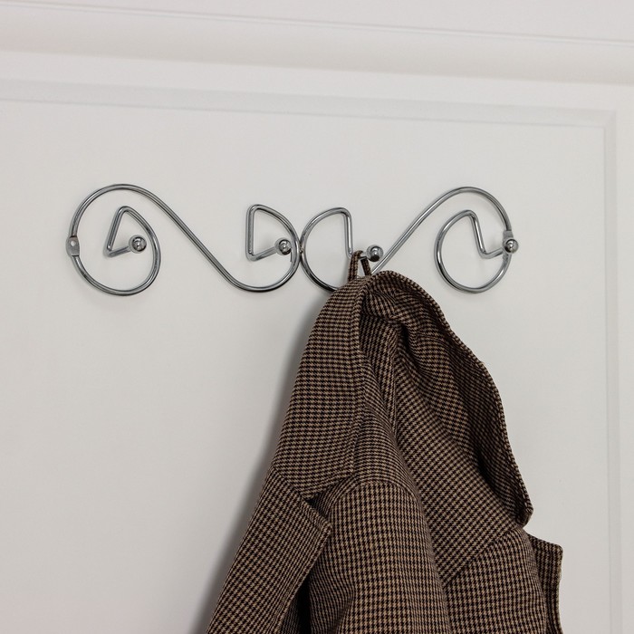 Вешалка настенная, 4 крючка &quot;Меандр&quot; 31х5х7 см