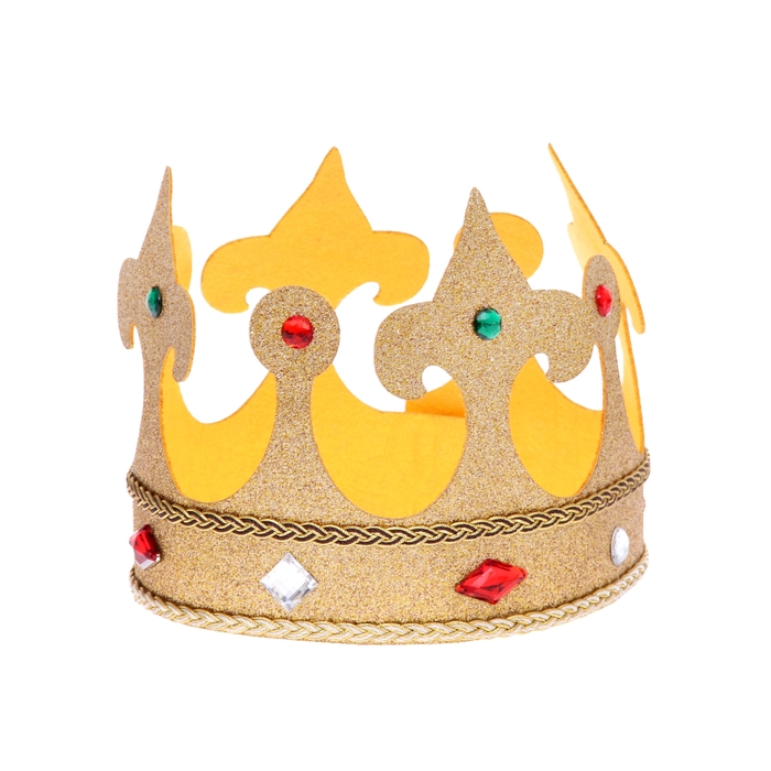 Корона на липучек с камушками