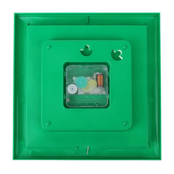 Часы-конструктор под нанесение, квадратные, зелёные