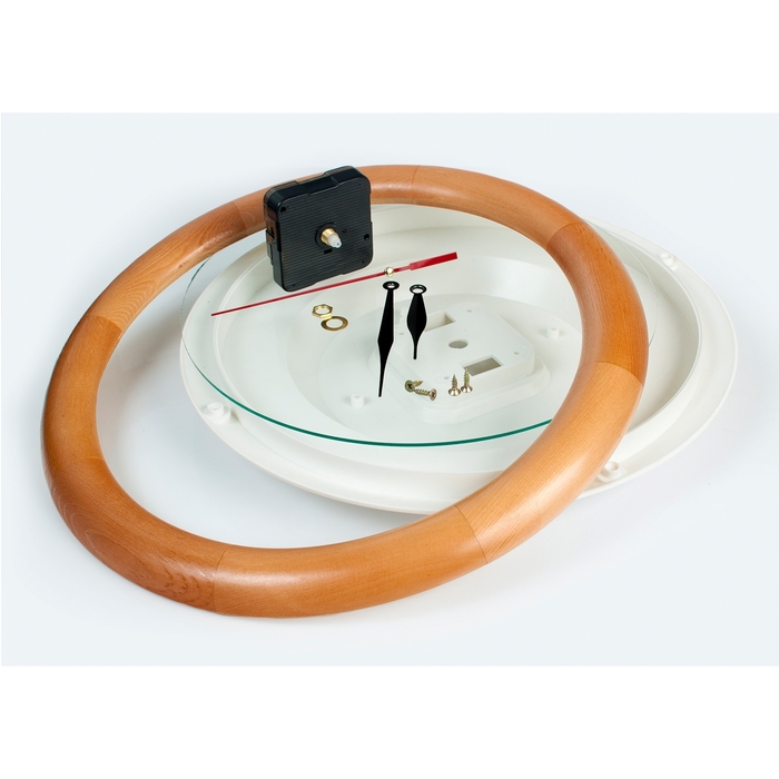 Часы-конструктор под нанесение, круглые, светло-коричневые