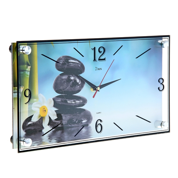 Часы настенные прямоугольные "Камни", 19х39 см