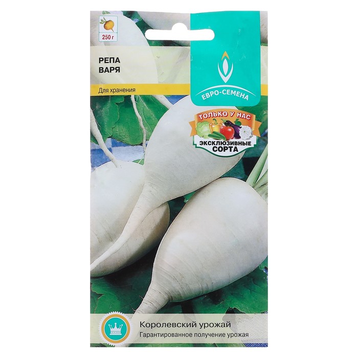 Семена Репа Варя раннеспелый, конический, белый (до 300 г.) 1 г.