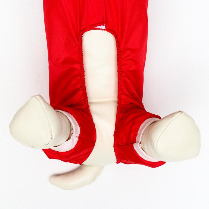 Комбинезон для собак, размер XS (ДС 18 см, ОГ 28 см), красный микс