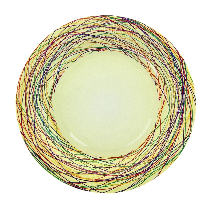 Тарелка с ламинацией "Бабушкин клубок", 18 см