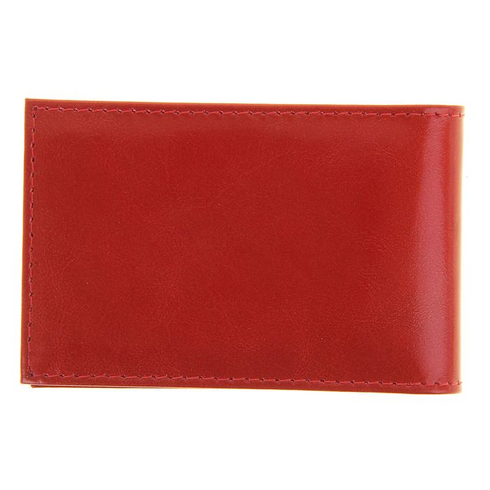 Визитница, 1 ряд, 16 листов, цвет красный