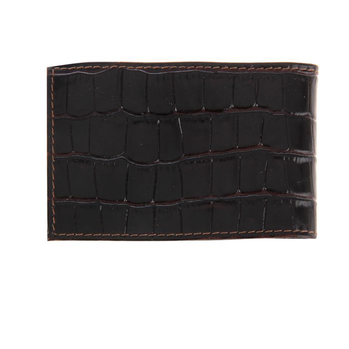 Визитница, 1 ряд, 16 листов, цвет коричневый