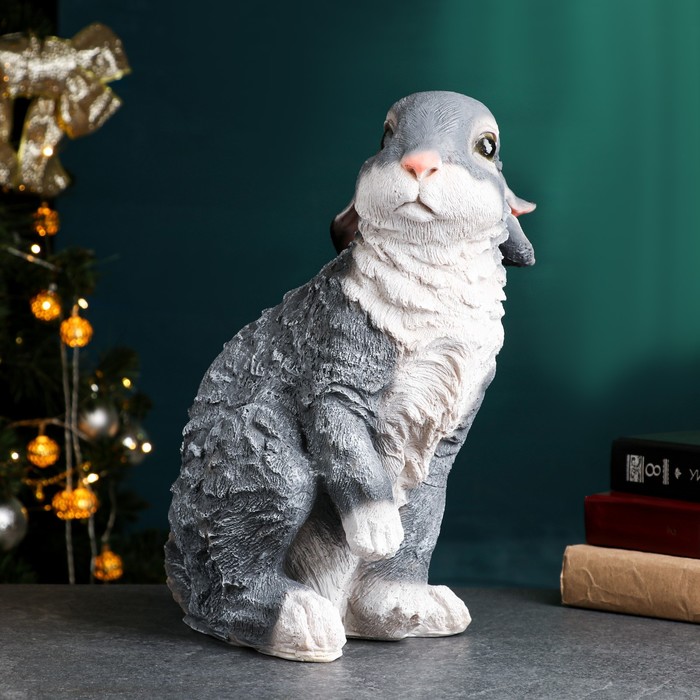 Садовая фигура "Заяц" большая, серо-коричневая