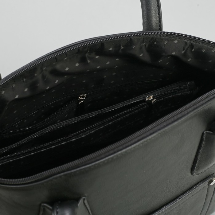 Сумка женская, 1 отдел с перегородкой на молнии, наружный карман, цвет синий