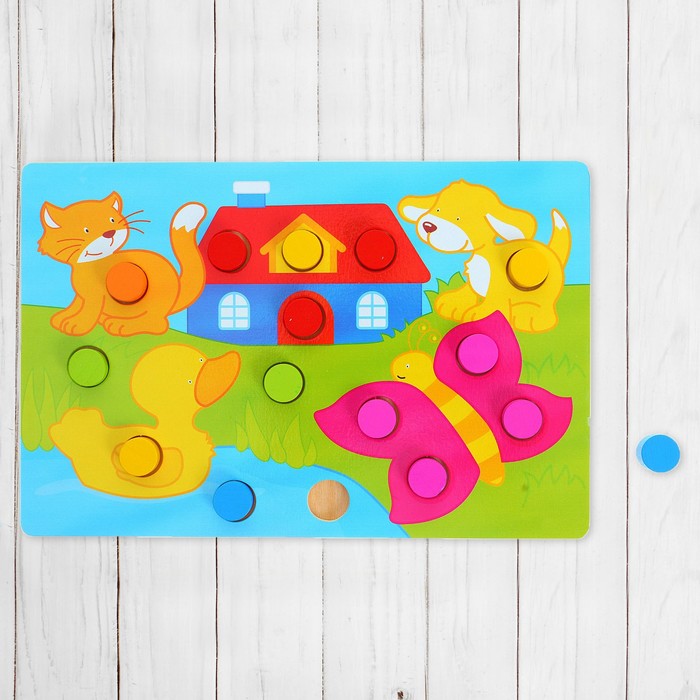 Рамка - вкладыш "Подбери цвета. На природе", 15 элементов