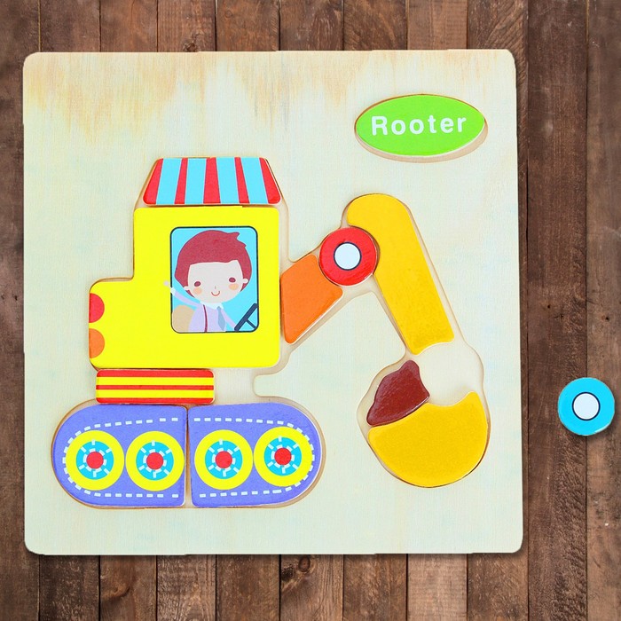 Пазл - малыш "Экскаватор", 11 элементов