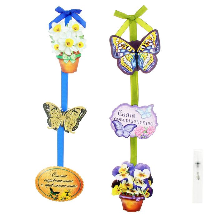 Ароматизированная интерьерная подвеска на ленте "Цветы"