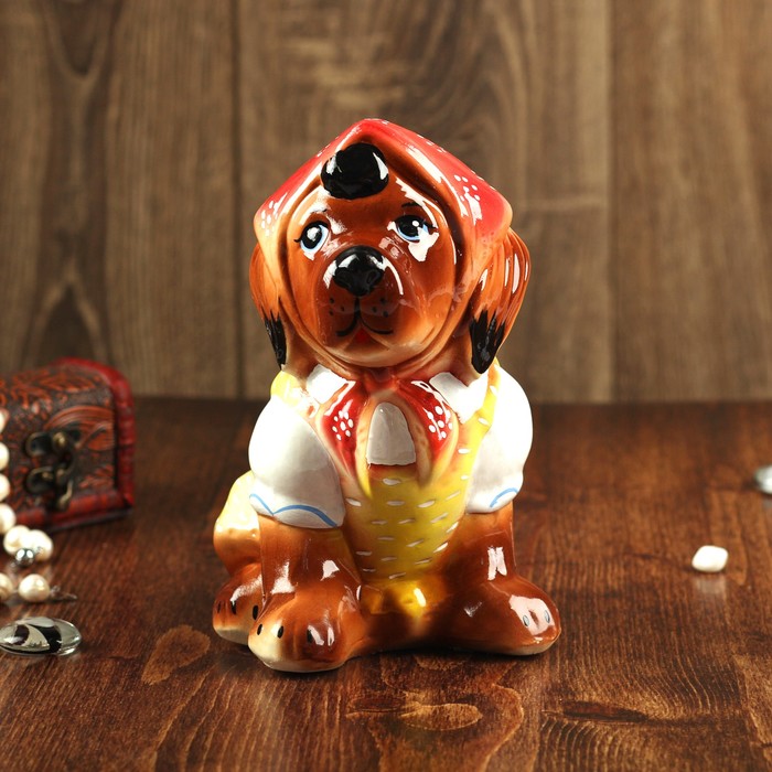 Копилка "Собака в косынке"