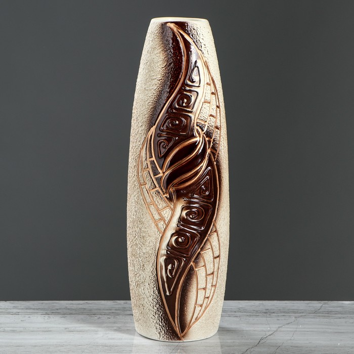 Ваза "Евро" средняя, ангоб, микс