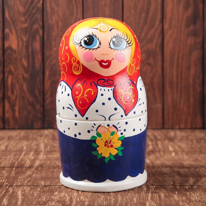 Конфетница "Матрешка" ручная роспись, 27 см, микс