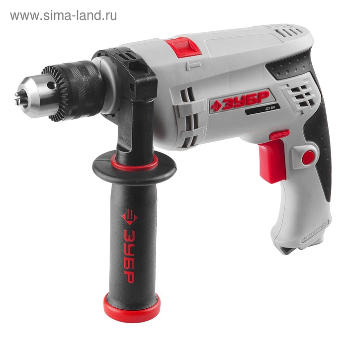 Дрель ЗУБР патрон 13 мм реверс 0 0-3000 обмин 0-48000 удмин 680 Вт кейс ударная 399000₽