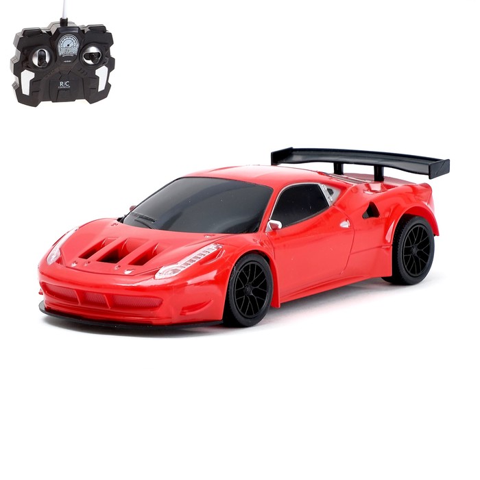 Машина радиоуправляемая "Суперкар", работает от батареек , масштаб 1:24, цвета МИКС