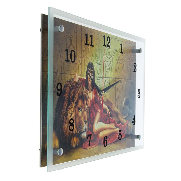 Часы настенные прямоугольные "Императрица и лев", 25 х35 микс