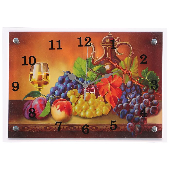 Часы настенные прямоугольные "Натюрморт ", 25х35 см микс
