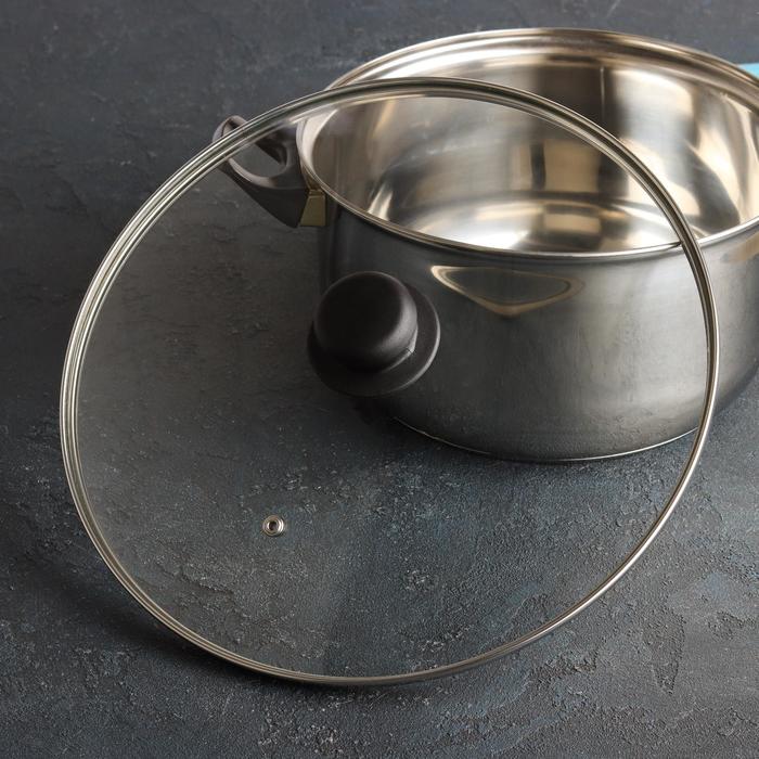 Крышка d=30 см, с металлическим ободом с прикручивающейся ручкой и держателем