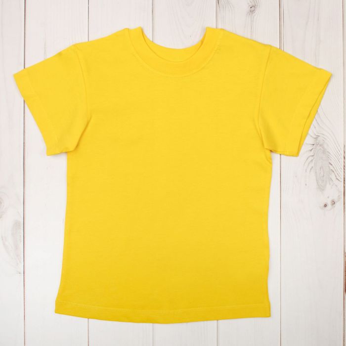 Футболка детская, рост 92 см, цвет лимонный Н004