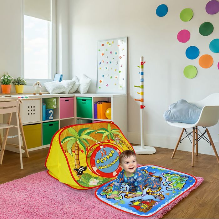 Детская игровая палатка "Остров приключений" + игровое поле