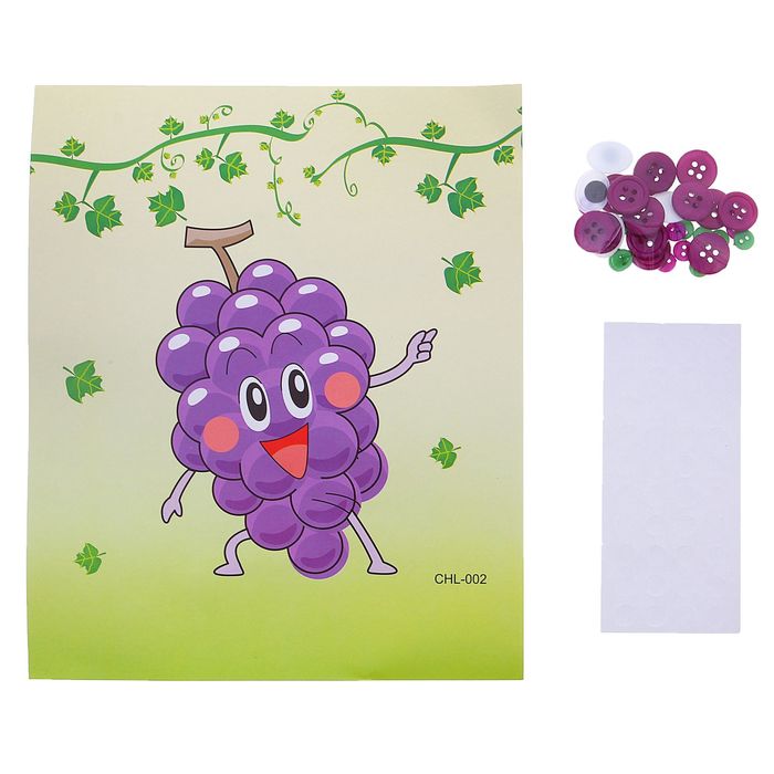 Аппликация пуговицами "Виноград"