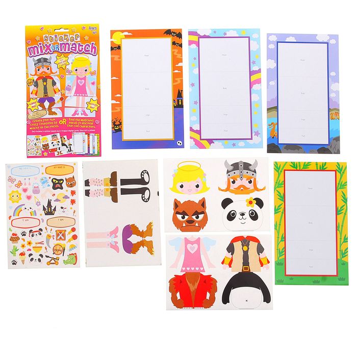 Аппликация наклейками "Викинг и принцесса"