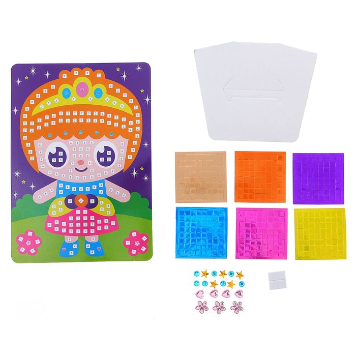 Мозаика стикерная с подставкой "Девчушка" фигурные элементы