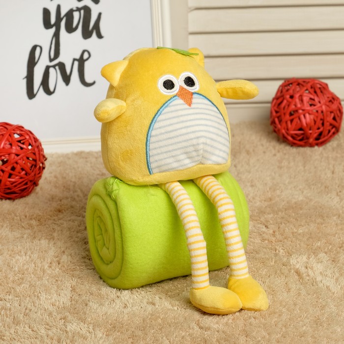 Набор подарочный для новорождённых "Этелька" Совунья: плед 75х100 см + игрушка