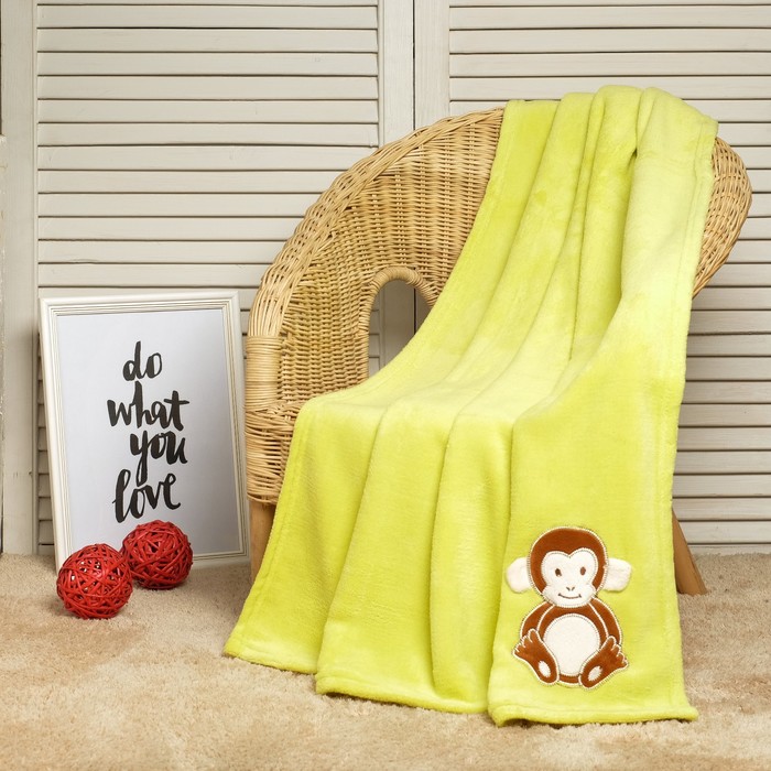 Плед для новорождённых "Этелька" Обезьянка, размер 75х100 см