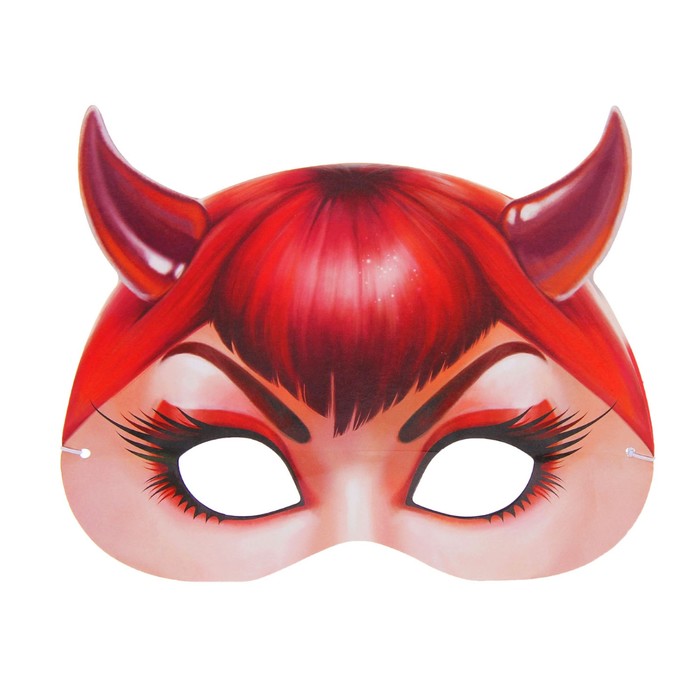 Маска карнавальная "Чертовка"