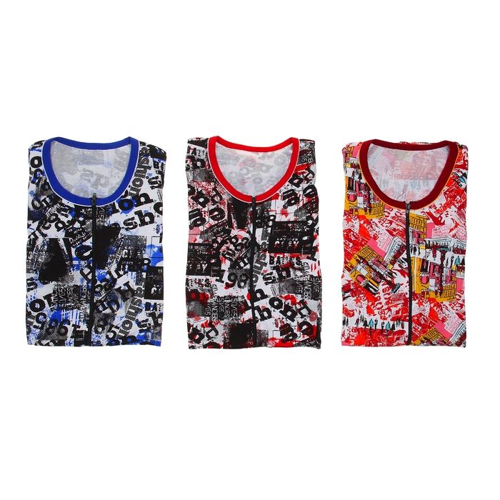 Халат женский на молнии "Город", размер 46, цвет МИКС