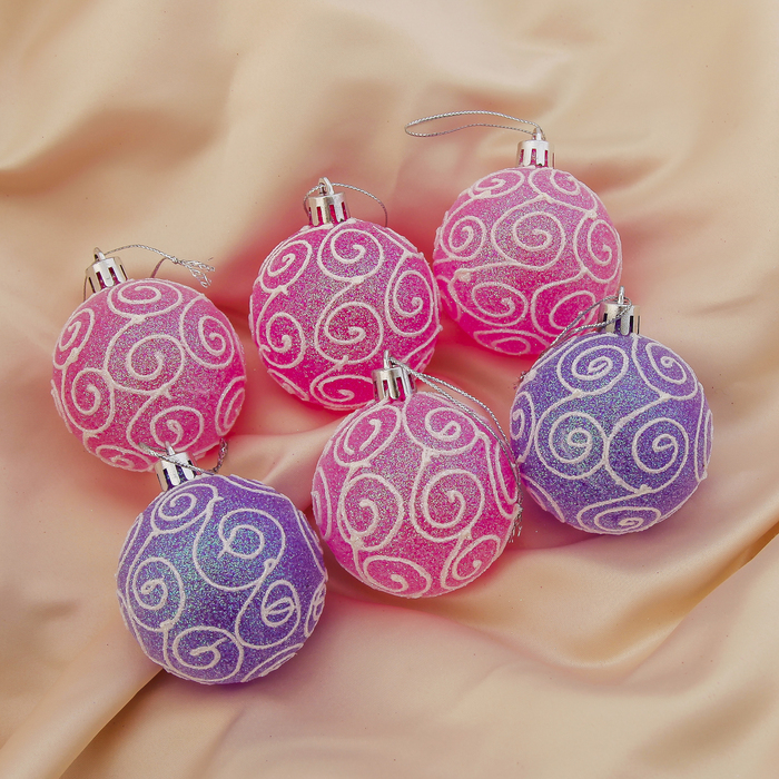 Новогодние шары "Волшебные узоры" (набор 6 шт.)