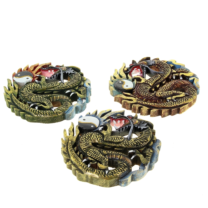 Панно "Дракон с символом Инь-Ян" цветной МИКС