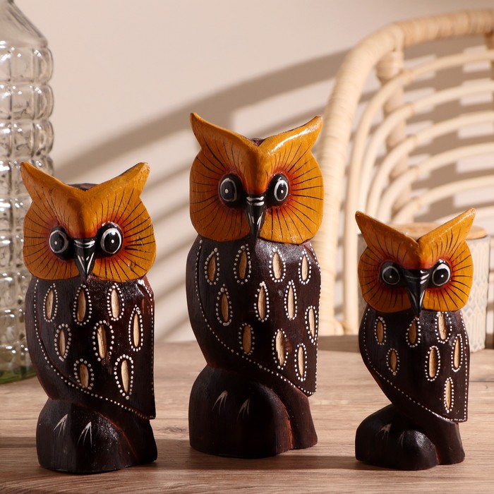 Набор сувениров "Семейка филинов", 3 шт