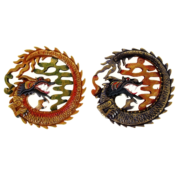 Панно "Огненный дракон" цветной МИКС