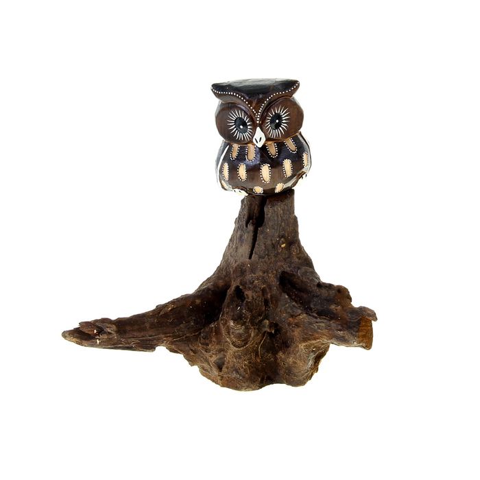 Сувенир "Сова бдит на корне" МИКС