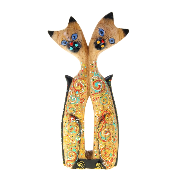 Сувенир роспись "Пара кошечек"
