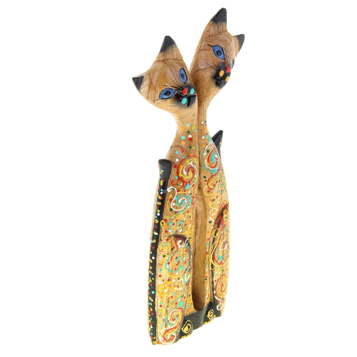 Сувенир роспись "Пара кошечек"