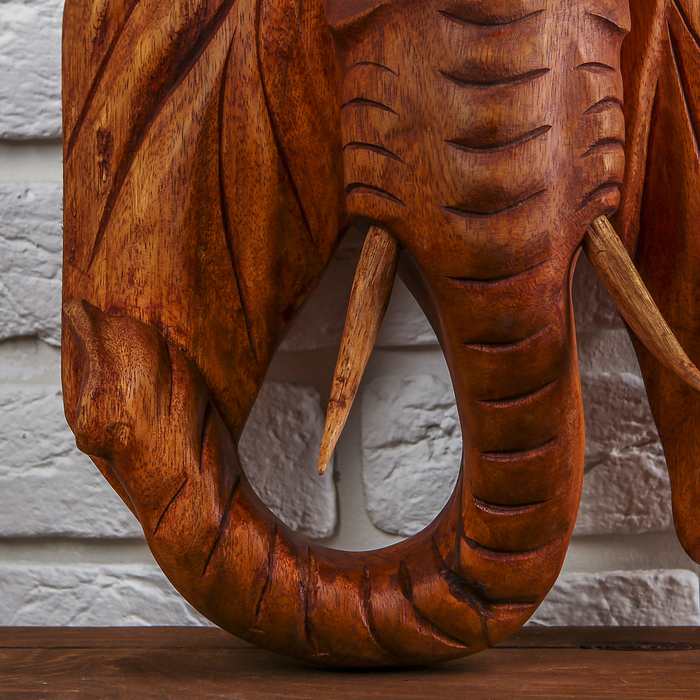 Сувенир дерево "Голова слона" 28х32х9 см