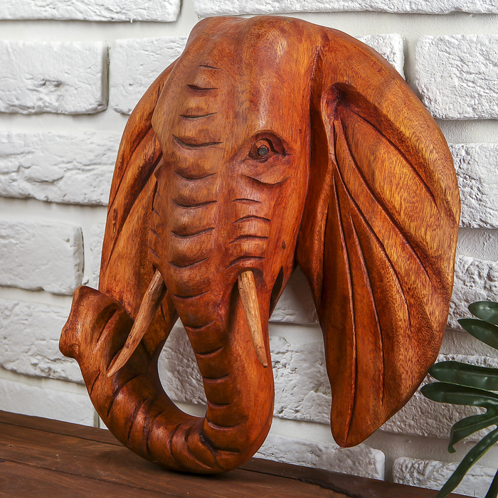 Сувенир дерево "Голова слона" 28х32х9 см