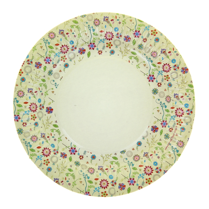 Тарелка с ламинацией "Цветочная фантазия", 18 см