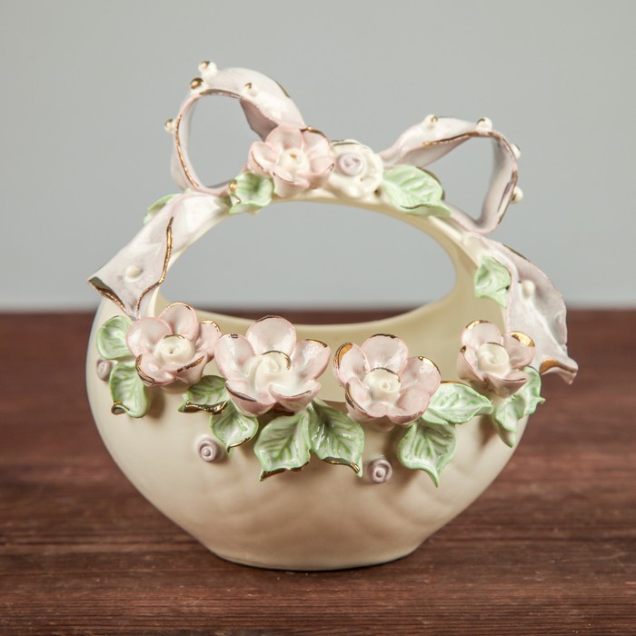 Конфетница "Лукошко" лепка, микс