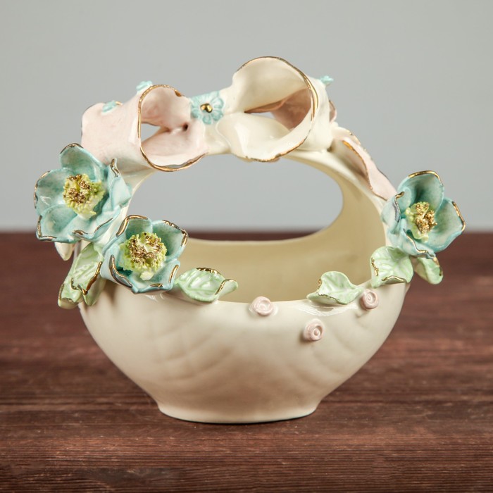 Конфетница "Лукошко" лепка, микс