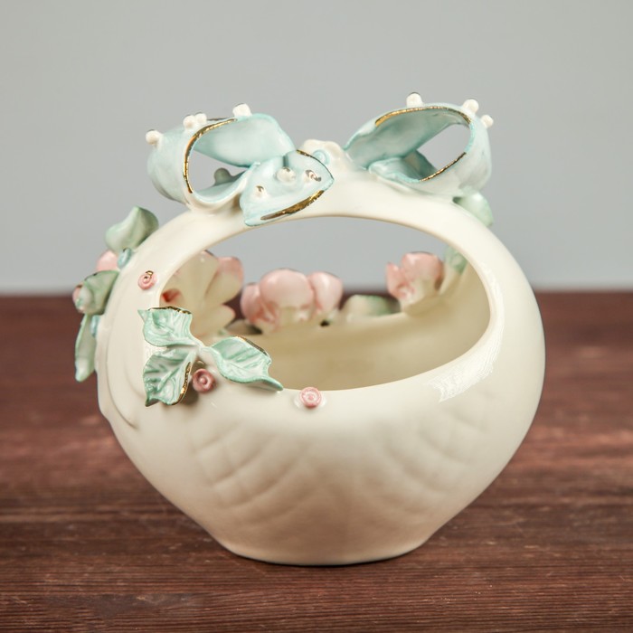 Конфетница "Лукошко" лепка, микс