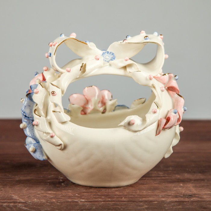 Конфетница "Лукошко" лепка, микс