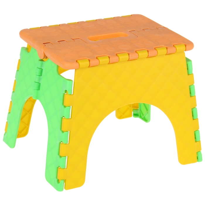 Табурет складной универсальный 21х16,5х20 см, цвет МИКС